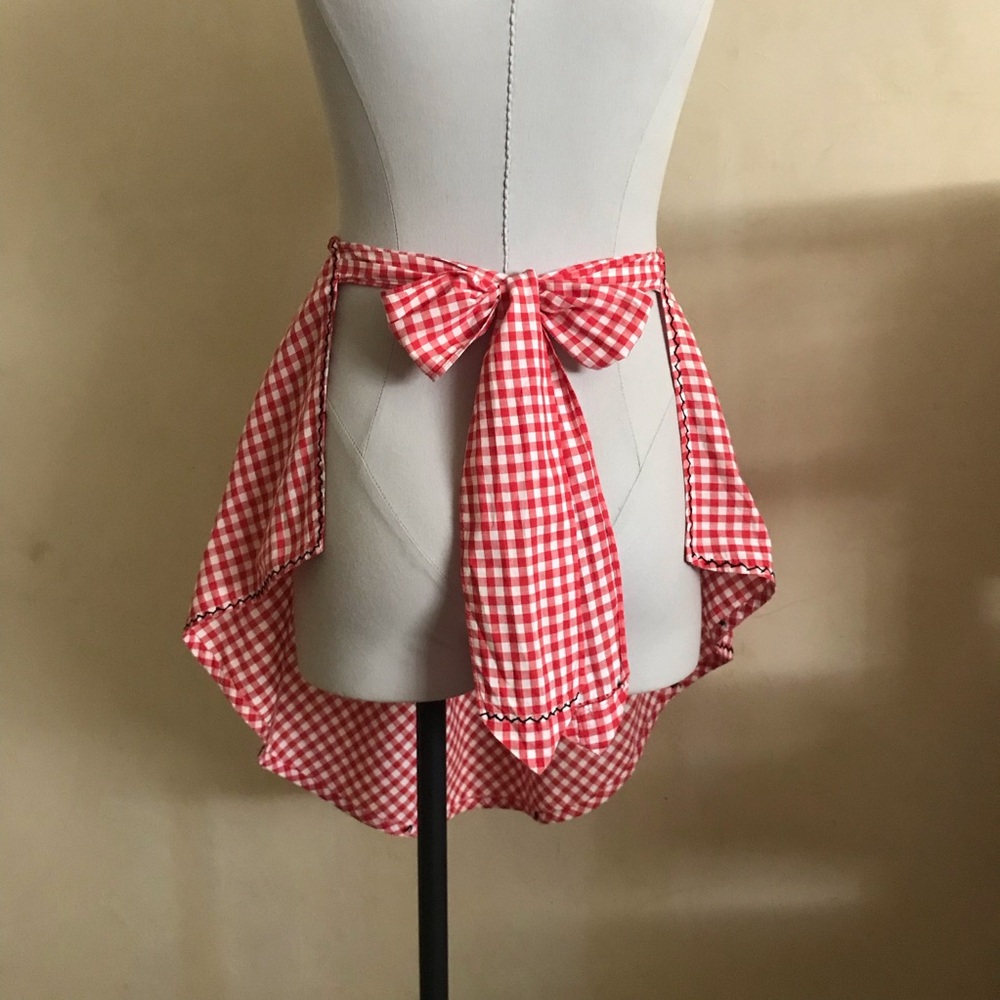 Vintage Gingham Cotton Apron